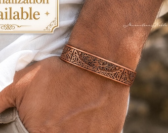 Armband aus reinem Kupfer, personalisiertes magnetisches Lebensbaum-Armband für Damen und Herren
