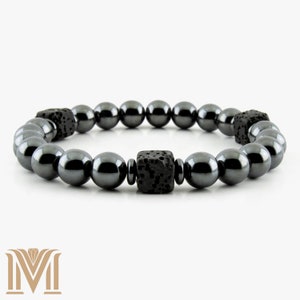 Hematite Bracelet for Men and Women - 8mm Beads - Gift for him - Gift for her