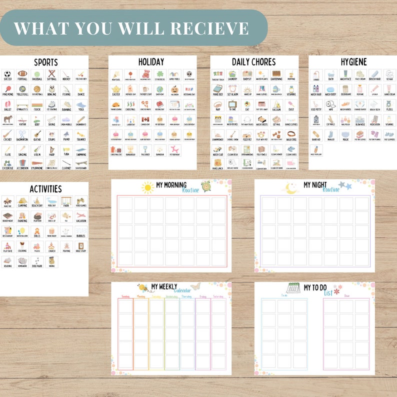 Daily Routine Cards, Visual Schedule Toddler Routine, Chart for Kids ...