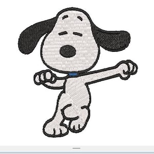 Tanzende Fan Art Snoopy Stickdatei.