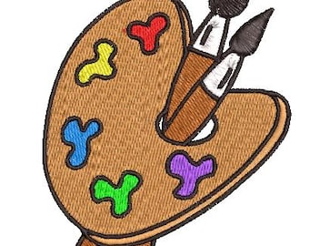 Pincel y paleta para pintar *Solo descarga digital* Disponible en 2 tamaños