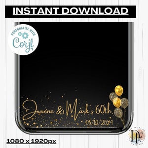 EDITABLE Birthday Geofilter | Photobooth 360 Spin | Editable Overlay | Instant Download Template | Mobile Snapchat filter, Instagram Story
