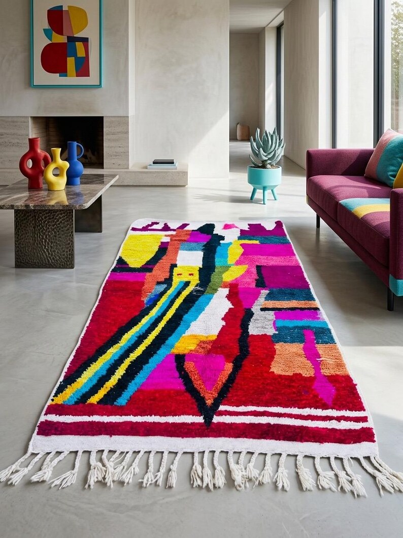 Moro Con Rugs Pattern Impressive Moroccan Handmade Rug , Area Rug , Beni Ourain Rug ...