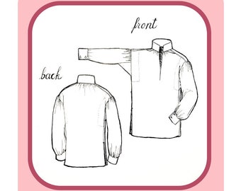 The Darcy Shirt sewing pattern sizes 6 yrs to Adult 7XL. ***PRINTABLE PDF***