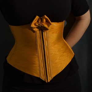 made-to-measure underbust ribbon corset.  Great for Edwardian or everyday wear. Available with busk or zipper front.
