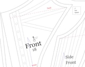 1780s Front-Lacing Stays Sewing Pattern: Bust 30-56 (PDF)