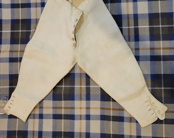 Calzones de cuero antiguos. Finales del período victoriano hasta principios del siglo XX. Talla S aproximada.
