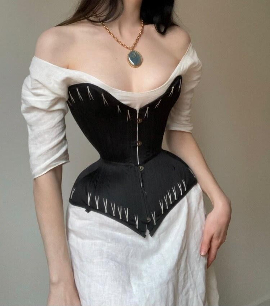 Custommade Late Victorian Tightlacing Corset. Prototype Corset Step