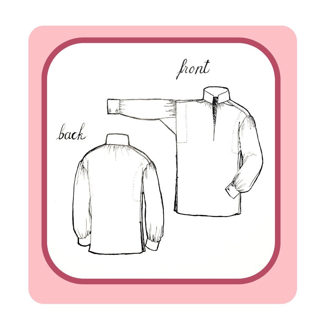 The Darcy Shirt sewing pattern sizes 6 yrs to Adult 7XL. ***PRINTABLE PDF***