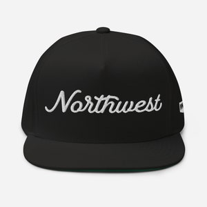 Script Snapback Hat - Black