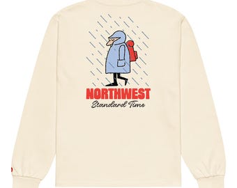 Camiseta de manga larga de peso pesado Rain or Shine