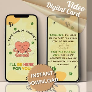 Digitale Mutmacher Karte Karte Sucht Genesung Geschenk Handy Überraschung Gute Besserung Karte denken an Sie Freund Unterstützung Geschenk Sympathie Karte