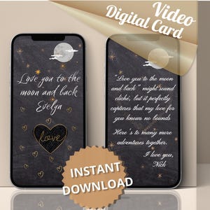 Sorpresa fidanzata ti amo regalo unico regalo digitale relazione ti amo di più carta digitale e-card sentimentale per lei mi manchi video
