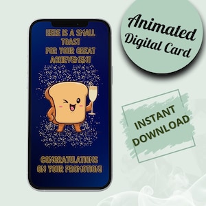 Snarky geanimeerde promotiekaart felicitatie verrassing video werk bestie cadeau zakelijk nieuwe baan promotie digitale kaart je hebt deze vriend