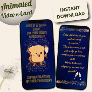 Engraçado presente de promoção de emprego digital melhor amigo cartão de felicitações móvel surpresa apreciação da equipe novo vídeo de promoção de emprego presente corporativo