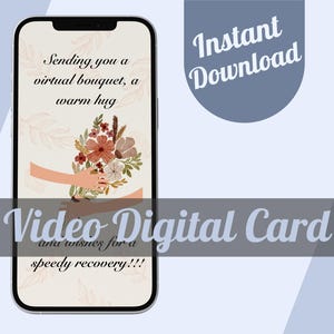 Animierte Gute Besserung digitales Geschenk Chemo bester Freund emotionale Unterstützung e-card Gute Besserung Video Geschenk für ihn / sie positiv denkende Karte