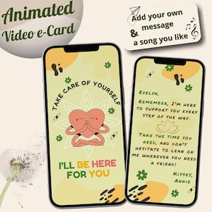 Gut animierte Gute Besserung Geschenk Sympathie Karte personalisiert Sie haben dieses Handy Geschenk Individuell an Sie gedacht Video Freund Unterstützung