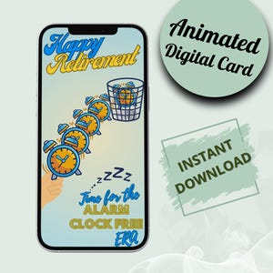 Carte animée joyeuse retraite pour un collègue partant d'un enseignant, idée cadeau retraite pour infirmière surprise carte pour téléphone portable nouveau départ vous avez cette maman