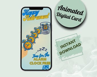 Geanimeerde gelukkige pensioenkaart collega verlaat leraar pensioen cadeau-idee voor verpleegkundige verrassing nieuw begin mobiele kaart jij hebt deze moeder