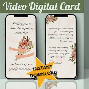 Digitale Gute Besserung Geschenk beste Freundin Beileidsbekundungen Grußkarten Grußkarten Herzlichen Glückwunsch Video zur Geburt Video you got this
