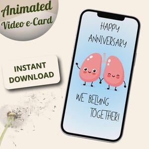 Snarky 1er regalo de aniversario de boda 2 años aniversario video tarjeta para padres sorpresa feliz aniversario latón regalo único para el aniversario de la esposa