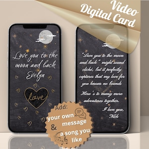 Gepersonaliseerde liefdeskaart vrouw liefdesbrief verrassing videocadeau aangepaste digitale vriendin geanimeerde kaart romantische echtgenoot liefdeskaart tekst toevoegen