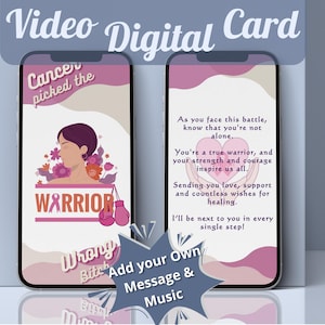 Personalisierte Gute Besserung Geschenk animierte Chemo Karte Handy gute Besserung Selbstfürsorge individuelle e-card Denken an Sie Geschenk positives Denken