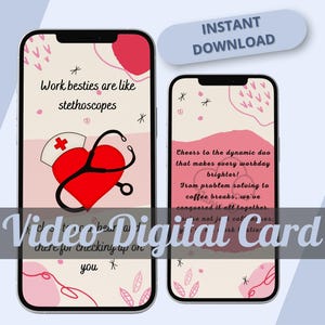Snarky bester Freund Video Card Support verpasste dir Geschenk Seelenpartner Arbeit Bestie sinnvolle Geschenk digitale Überraschung du bekamst diese Karte nur weil