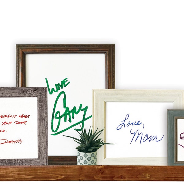 Custom Handwriting Signature Keepsake or Memorial Sign Hand Painted Reproduction From Loved Ones Own Handwriting Framed