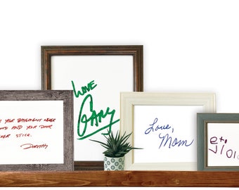 Custom Handwriting Signature Keepsake or Memorial Sign Hand Painted Reproduction From Loved Ones Own Handwriting Framed