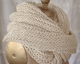 Cowl Infinity Scarf Knitting Pattern Convertible Instant PDF Download ...