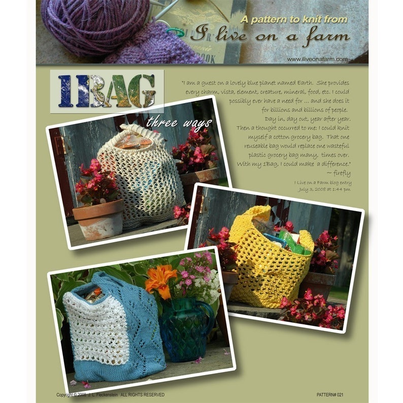 1Bag Three Ways Knitting Pattern ONLINE DOWNLOAD image 4