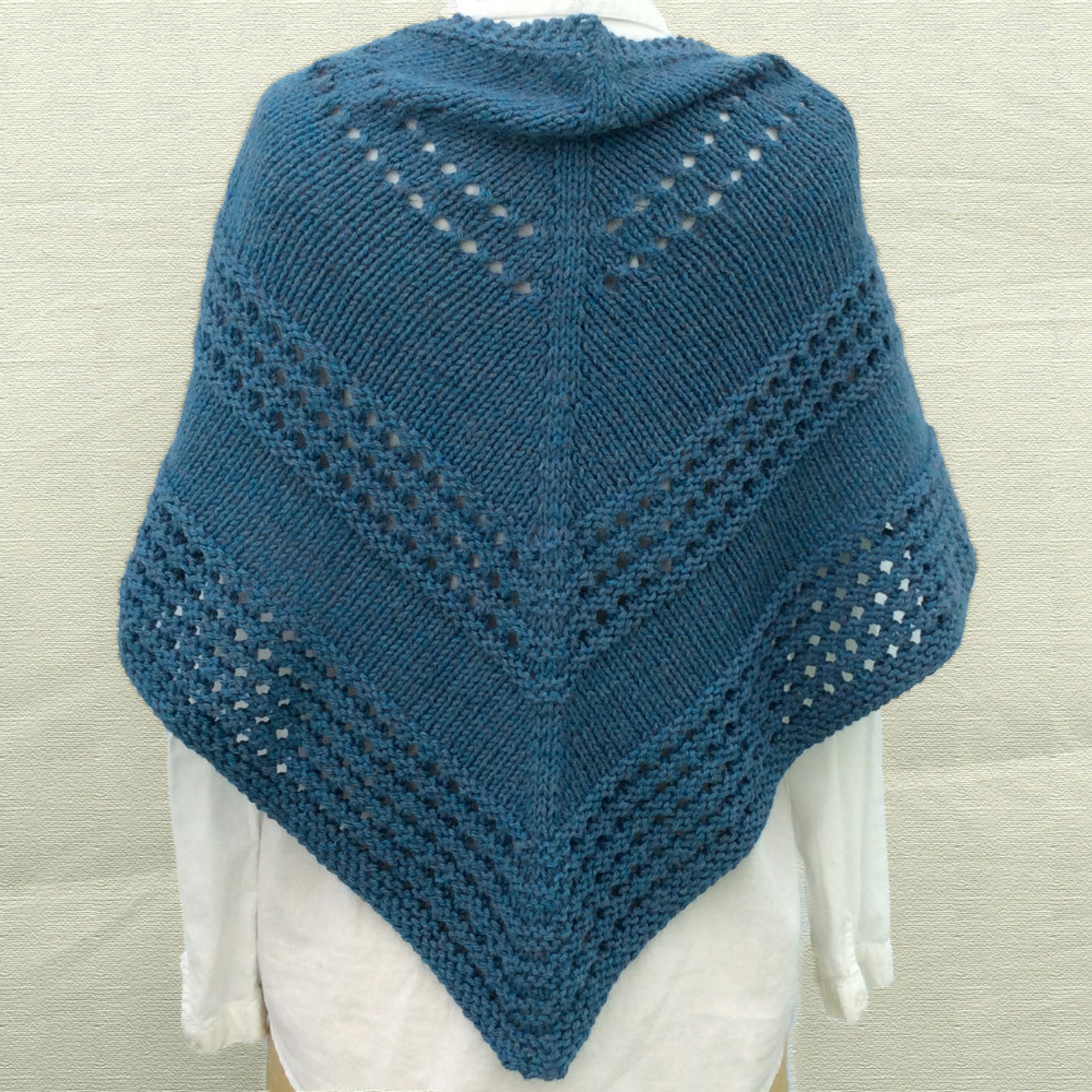 Knitting Pattern Triangular Shawl Triangle Written Text Direction