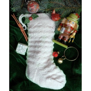 Silk Stocking Hand Knit Christmas Stocking Knitting Pattern ONLINE DOWNLOAD