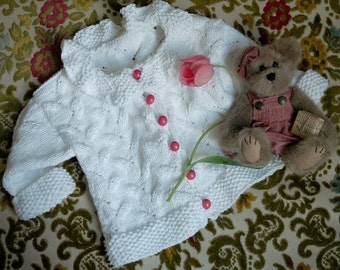 Emily Baby Sweater and Hat Knitting Pattern ONLINE DOWNLOAD