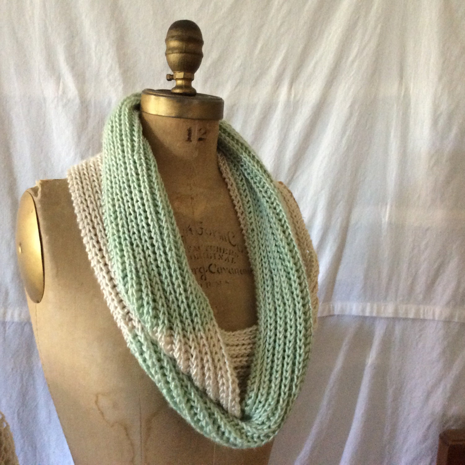 Cowl Infinity Scarf Knitting Pattern Convertible Instant PDF Download ...