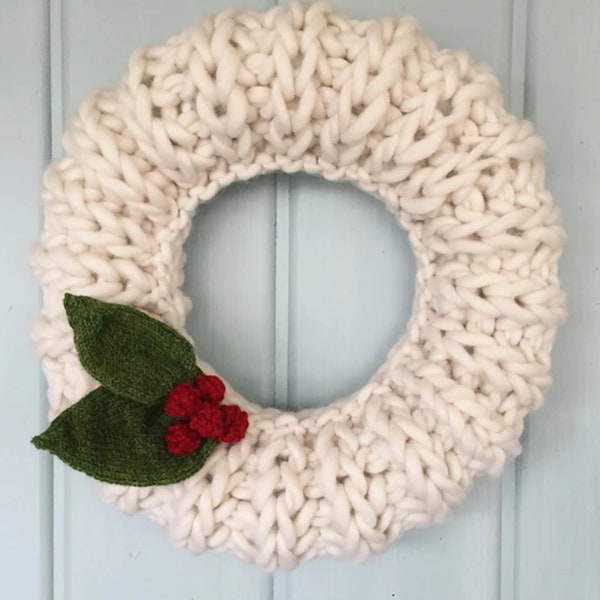 Chunky Christmas Wreath Knitting Pattern Téléchargement PDF numérique