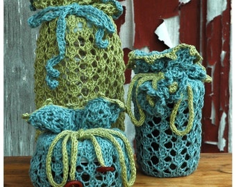 Jammies Knitting Pattern for Jam Jar Gift Bags ONLINE DOWNLOAD