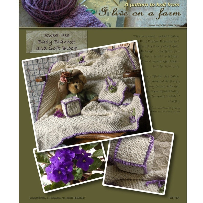 Sweet Pea Blanket and Soft Block Knitting Pattern ONLINE DOWNLOAD - Etsy