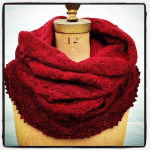 Knitting Pattern Cowl Scarf Convertible Instant PDF Download Easy Quick Knit Pattern Gift Idea