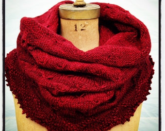 Knitting Pattern Cowl Scarf Convertible Instant PDF Download Easy Quick Knit Pattern Gift Idea