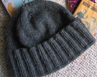 Knitting Pattern Hat and Scarf New York-- A Guy&#39;s Wool Hat Instant PDF Download Designer J. L. Fleckenstein