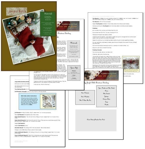 Christmas Stocking Knitting Pattern Instant PDF DOWNLOAD Decoration ...