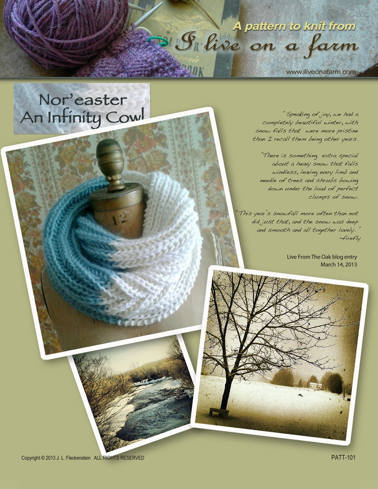 Knitting Pattern Infinity Scarf Cowl Instant PDF Download Easy Quick to ...