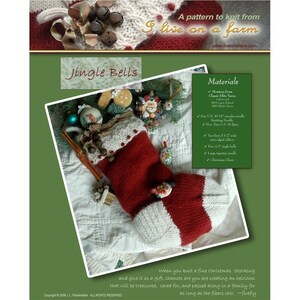 Christmas Stocking Knitting Pattern Instant PDF DOWNLOAD Decoration Gift Idea Photo Prop Idea image 2