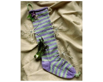 Christmas Stocking Knitting Pattern Little Violet Who Christmas Design to Knit ONLINE DOWNLOAD