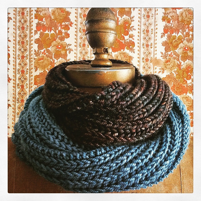 Cowl Infinity Scarf Knitting Pattern Convertible Instant PDF Download ...