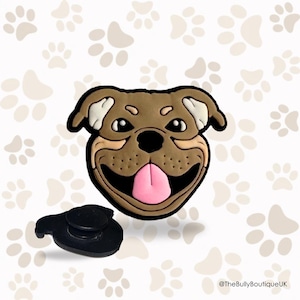 Dog Shoe Charm, Pocket Bully, Dog Clog Charm, Dog Accessories For Shoes & Bags, Bully Breed, Shoe Pin, Cartoon Dog Animal, Staffy Badge