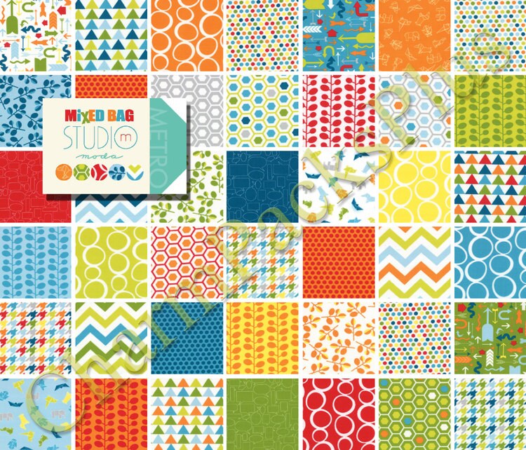 MIXED BAG by Studio M Moda Fabric Charm Pack Five Inch Etsy