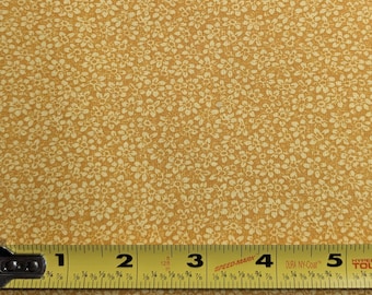 1 Yard Cotton Fabric, Yellow gold tone on tone, small print fabric, quilt fabric